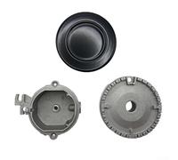 Sisinkal Lot de 3 cache-brûleurs à gaz en forme de couronne pour réchaud à gaz, kit de mise à niveau pour la plupart des cuisinières à gaz, fer 55 mm, 75 mm, 100 mm (concave 100)