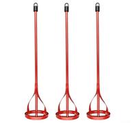 SiSinkal Lot de 3 palettes de mélange de peinture en acier robuste avec tige hexagonale pour perceuses standard, agitateur en spirale pour peinture, plâtre, coulis de ciment et boue