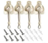 SiSinkal Lot de 4 accessoires de boucle de store enrouleur élastique coupe-vent beige pour pièces d'auvent et pare-soleil de terrasse, maintien sûr contre le vent