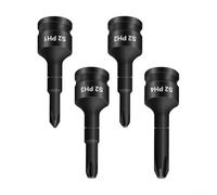 SiSinkal Lot de 4 clés à douille pour embouts de tournevis PH1 PH2 PH3 PH4 Longueur 60 mm Acier chromé forgé