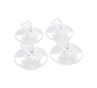 SiSinkal Lot de 4 ou 10 crochets transparents en plastique ABS coupe-vent pour rideau de douche de salle de bain