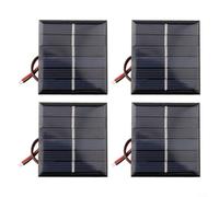 SiSinkal Lot de 4 panneaux solaires 3 V 0,55 W avec ligne électronique pour modèles de bricolage, kit de carte d'alimentation en polysilicium pour petits appareils et projets, bleu