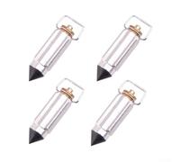 SiSinkal Lot de 4 soupapes à aiguille à flotteur de carburateur pour motos Suzuki, argent, hauteur 1,5 cm, compatible avec GS500E, GSX600F, GSXR750, VS800G, VX800, VZ800, GSX1100