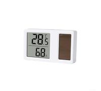 SiSinkal Lot de 4 thermomètres-hygromètres à énergie solaire pour combo, jauge de température numérique compacte pour montage mural ou de bureau, pour salon, chambre à coucher et chambre d'enfant