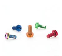 Sisinkal Lot de 4 vis porte-bidons en alliage d'acier pour vélo de montagne et de route M5 x 12 boulons Accessoires de cyclisme Fixation pour bouteille d'eau Plusieurs couleurs disponibles (coloré)