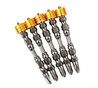 SiSinkal Lot de 5 embouts de tournevis magnétiques PH2 65 mm à double tête en alliage d'acier chromé pour perceuses électriques, outils pneumatiques et montage de niture