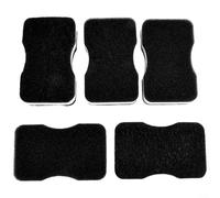 Sisinkal Lot de 5 éponges à récurer noires pour cuisine, douches, lave-vaisselle, réutilisables, 11 x 6,5 x 3,5 cm