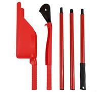 SiSinkal Lot de 5 outils de nettoyage pour gouttières et gouttières avec poteaux rétractables, pelle en plastique et râteau, équipement de jardinage pour enlever les feuilles et les débris