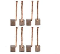 SiSinkal Lot de 8 balais de carbone 6 x 6 x 10 mm pour moteurs d'essuie-glace, pièces de rechange pour outils électriques et applications automobiles, fibre de carbone