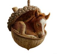 SiSinkal Ornement Acrylique 2D Écureuil 7x7cm pour déco Noël Ornement | Thème gland pour whimsical, couleur naturel, style unique, raconte une histoire, pour décor festif(Horses)