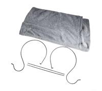 SiSinkal Panier chaud en peluche à suspendre pour chatons et petits animaux de compagnie, confortable avec cadre en métal robuste, espace de repos d'hiver, gris de type S