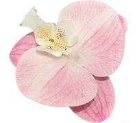 SiSinkal Phalaenopsis Fleurs d'orchidée artificielles en PVC - 10 cm - Pour bricolage, décoration murale de mariage, arrangements de toile de fond, fête (rose clair 14#)