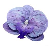 SiSinkal Phalaenopsis - Têtes de fleurs d'orchidée artificielles en PVC - 10 cm - Pour bricolage, décoration murale de mariage, arrangements de toile de fond, fête (dégradé violet 24#)