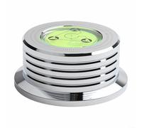 SiSinkal Pince de platine en aluminium, pour tourne-disques vinyles LP 60 Hz, niveau à bulle de précision intégré, compatible avec les platines DJ à broche de 7 mm (argent)