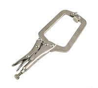 Sisinkal Pince de soudage en acier de 22,9 cm avec pince de soudage en C - Outil de localisation de tenons en bois avec mâchoires à large ouverture pour différentes formes - Vis tournantes - Pression
