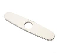 SiSinkal Plaque de pont de robinet en acier inoxydable de 25,4 cm, cache-trou de robinet robuste pour éviers de cuisine et de salle de bain, s'adapte aux terrasses à 3 trous avec robinets à trou