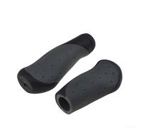 SiSinkal Poignées de guidon de vélo en caoutchouc TPR pour barres de 22,2 mm, repose-poignets ergonomiques antidérapants absorbant les chocs pour le cyclisme, paire longue et courte, noir (long +