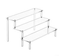 SiSinkal Présentoir à 2 à 5 étages en Acrylique Transparent pour parfums, Bijoux, Objets de Collection, Organiseur de Bureau (3 Couches de 40 cm)