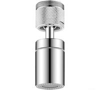 SiSinkal Rallonge de robinet de cuisine rotative à 360 degrés avec tête de pulvérisation à 3 modes, adaptateur de filtre à eau anti-éclaboussures pour évier, lavabo, machine à laver, outil de