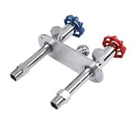 SiSinkal Robinet d'eau d'extérieur No-Frost, finition chromée en laiton massif, base MIP de 1,27 cm et filetage central GHT de 1,9 cm, pour raccordement de tuyau d'arrosage à climat froid et support