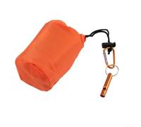 SiSinkal Sac de couchage d'extérieur avec sifflet, sac de bivouac thermique compact pour camping, randonnée, survie, abri imperméable en polyéthylène pour préparation à l'aventure et aux voyages