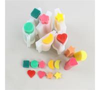 SiSinkal Silicone Bougie Lune Cœur Étoile Silicone Bougie Lune Cœur | Formes lune cœur étoile, design mignon, idéal savons faits main, charmes uniques, projets créatifs(B)