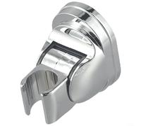 SiSinkal Support de pommeau de douche réglable avec base fixe et fixation murale avec poinçon, couleur argent, taille 7 x 7 x 4,5 cm, support stable pour siège de douche fixe