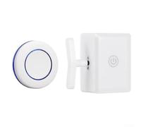 Sisinkal Télécommande sans fil avec bouton poussoir robot avec portée de 30 m, aucun câblage nécessaire, contrôleur automatique de lumière pour la maison, blanc, 53 x 38 x 26 mm
