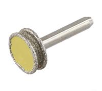 SiSinkal Tête de meule émeri pour outils rotatifs, tige de 6 mm, verre de précision, jade, polissage de pierre d'agate, avec chanfreinage incurvé à bord arrondi (4 x 20 mm)