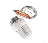 SiSinkal Tête de thermostat K avec tube capillaire de 2 m, blanc, M30 x 1,5, pour systèmes Heimeier, contrôle proportionnel de la température