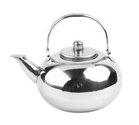 Sisinkal Théière en acier inoxydable avec filtre pour café, thé, boissons chaudes, finition polie miroir, filtre sans fuite, infuseur pour la maison, la cuisine, la salle à manger 1 L, 1,5 L, 2 L, 2,5
