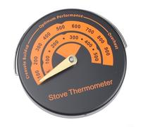 SiSinkal Thermomètre de cheminée magnétique rond pour poêle à bois, jauge de température bimétallique 100-900F, moniteur de chaleur en alliage d'aluminium pour réduire les dépôts de cheminée et