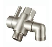 SiSinkal Triple répartiteur de pommeau de douche pour pommeaux de douche à main et fixes, vanne de dérivation en cuivre avec installation facile à visser pour tuyaux standard, mise à niveau moderne de