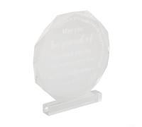 SiSinkal Trophée de remerciement en acrylique pour collègue retraite ou adieu, souvenir commémoratif octogonal avec design transparent, 11,9 x 13 x 1 cm