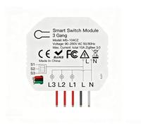 SiSinkal TUYA pour ZIGBEE 3.0 Module de commutateur intelligent WiFi, relais de télécommande sans fil avec fonction mémoire hors tension, s'adapte aux boîtiers muraux standard pour interrupteurs à