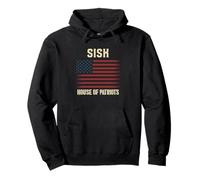 Sisk Nom de Famille Drapeau américain Famille Sweat à Capuche