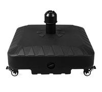 SISKEYCOOC Pied de parasol de qualité supérieure avec roulettes - 20 l - Remplissable avec de l'eau/sable, poids de parasol pour parasol déporté et parasol de marché, support de parasol stable pour
