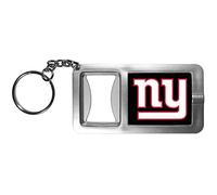 Siskiyou NFL New York Giants Split Ringer Lampe de Poche Porte-clés avec décapsuleur, Gris/Noir