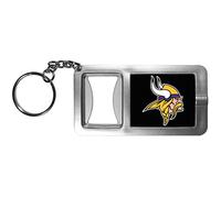 Siskiyou NFL Sports Fan Shop Minnesota Vikings Flashlight Key Chain with Bottle Opener One Size Black