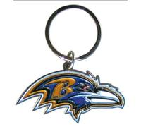 Siskiyou Sports NFL Fan Shop Baltimore Ravens Porte-clés chromé et émaillé Noir Taille unique