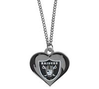 Siskiyou Sports NFL Las Vegas Raiders Collier cœur Couleurs de l'équipe Taille unique