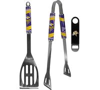 Siskiyou Sports NFL Minnesota Vikings Ensemble barbecue 2 pièces et décapsuleur, couleurs de l'équipe, taille unique