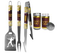 Siskiyou Sports NFL Washington Commanders Lot de 3 Outils de Barbecue avec shakers, Couleurs de l'équipe, Taille Unique