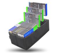 sisma Etui de Rangement Compatible avec Jeux PS5 Xbox PS4, Boîte Pliable pour Ranger et Organiser 22-25 disques de Jeux