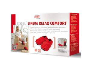 Sissel Linum Relax Pantoufles Thermiques avec Remplissage de Graines Lin Confort Taille 34-40 Rouge Gant(S) 1 pc(s)