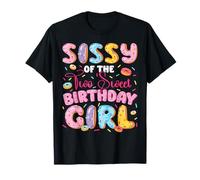 Sissy Of The Two Sweet Girl Fille, amoureuse des beignets pour son 2e anniversaire T-Shirt