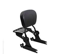 Sissybar Demontable avec Porte-Bagages Noir Customacces pour Harley Davidson Softail FLST 00'-17'