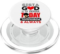 Sista God est Mon Fournisseur Aujourd'hui Demain et Toujours de la mélanine PopSockets PopGrip pour MagSafe