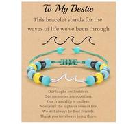 Sistble Cadeau inspirant pour femme, bracelet ondulé, cadeau d'encouragement, bracelets en perles en pierre naturelle, « Life is Tough », « Life Is Tough », spirituel, attentionné, cadeau