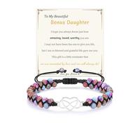 Sistble Cadeau pour maman, fille, petite-fille, cadeau d'amour pour femme, petite amie, à ma sœur, bracelet en jaspe en pierre naturelle, bracelet de remise de diplôme, anniversaire, Noël, bijoux pour